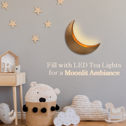 AERLO Moon Wall Planter - Hanging Moon Decor Perfect for Boho, Hippie, and Witchy Gifts for Women - Wall Planters for Indoor Plants and Outdoor Plants