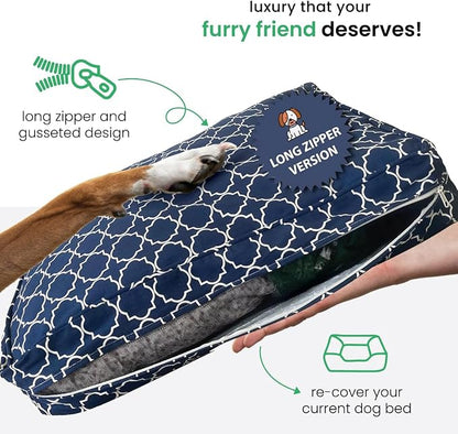 Molly Mutt Large Crib Mattress Cover - Romeo & Juliet Print - Measures 27”x52”x5”- 100% Cotton - Durable - Breathable - Sustainable - Machine Washable Dog Bed Cover