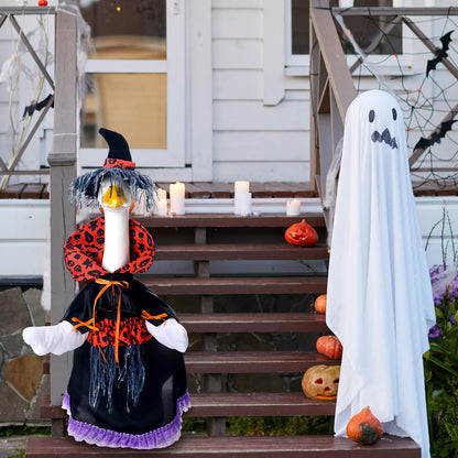 Cutecrop Halloween Goose Outfit Witch Goose Clothes for 23" High Cement or Plastic Lawn Clothing Porch Garden Costume for Yard Lawn Outdoor Garden Patio Statue Holiday Decor