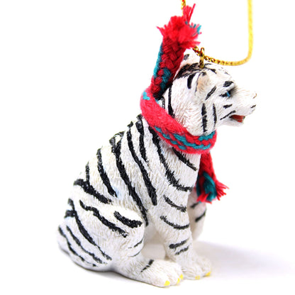Conversation Concepts Tiger Tiny Miniature One Christmas Ornament White - Delightful!