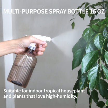 Watering Can Indoor Plants, ONEDONE Watering Can Long Spout Small Watering Can 34 oz, Plant Watering Can for Indoor Plants House Plants Garden Flowers w/Spray Bottle, Squeeze Bottle (Amber)