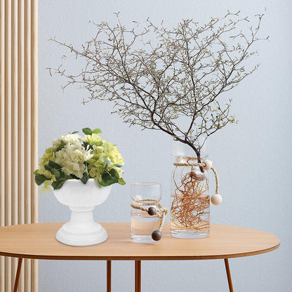 BESPORTBLE Roman Flower Pot: Decorative Plastic Flower Pots Roman Plant Containers Small White Urn Planters for Wedding Centerpiece Home Balcony Decor, 6.24 * 5.5inch