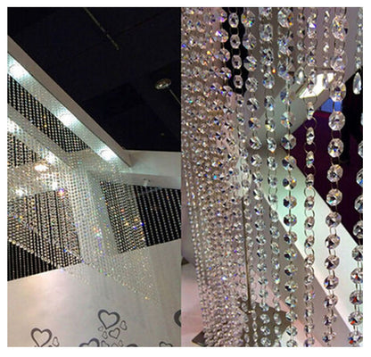 WAZHRMGHG 198 FT Crystal Acrylic Gems Bead Strands, Manzanita Crystals, Tree Garlands, Christmas Wedding Party Celebration Decoration (198ft(60M))