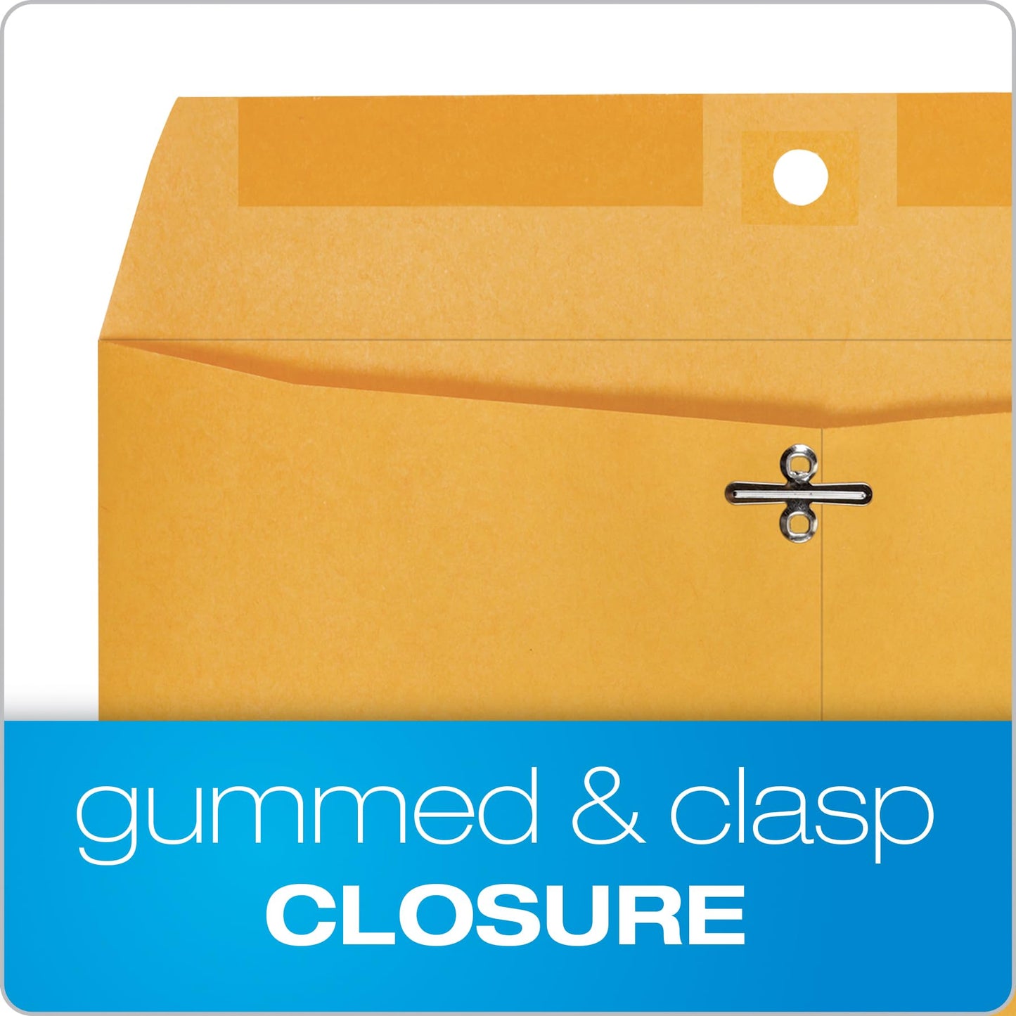 Quality Park 10" x 13" Clasp Envelopes, Heavy 32 lb Brown Kraft, Gummed Flap, 100/Box (QUA37797)