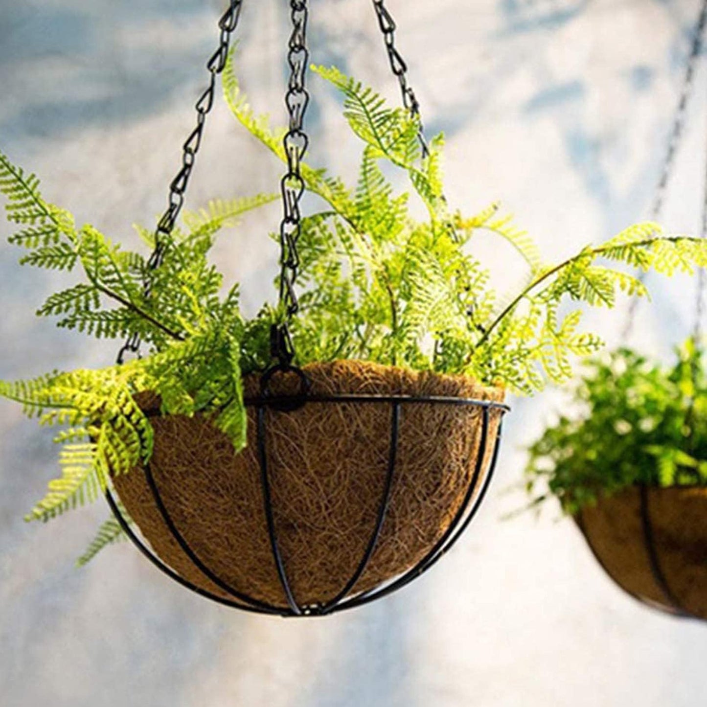 UYISMML 2PCS Round Replacement Coco Liner for Hanging Basket 24IN, Extra Thick Coconut Fiber Planter Liner for Garden Flower Pot