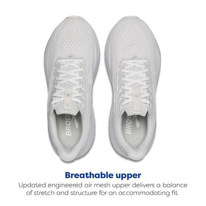 Brooks Women’s Ghost 17 Neutral Running Shoe - White/White/Grey - 11.5 Medium