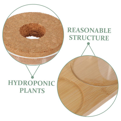 SUPVOX 1Set Hydroponic Indoor Garden Glass Bulb Vases with Stand for Tabletop Plant Terrarium for Home and Office Decoration