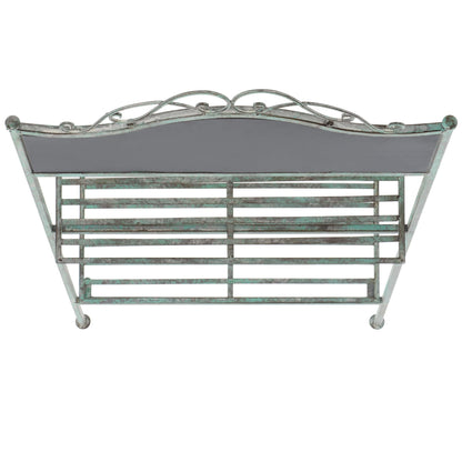 SAFAVIEH Outdoor Collection Natum Victorian Antique Dark Green Wrought Iron Plant Stand