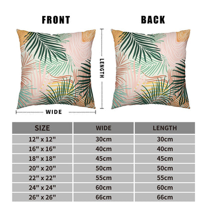 Kwlegh Colorful Abstract Pillow Covers Pink Green Tropical Palm Tree Leaves Throw Pillow Covers Modern Art Pillowcase 18x18 Set of 2 Neutral Cushion Case for Indoor Outdoor Couch Sofa