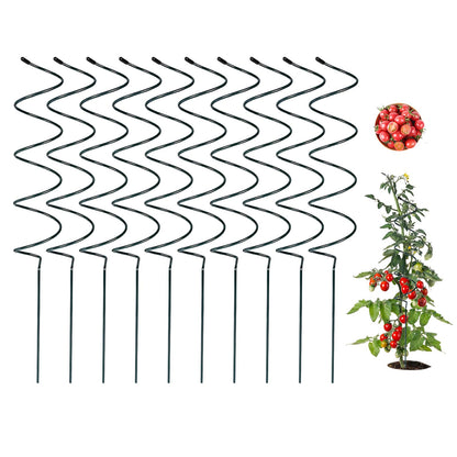 Wshxjzyay 10 Pack Tomato Twist Stake, Spiral Tomato Stakes for Indoor Outdoor, Spiral Garden Stakes for Climbing Plants, Tomatoes, Roses & Garden Vines