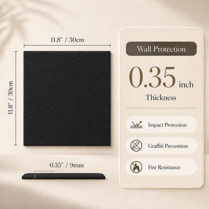 Baysola Felt Bulletin Board Panels 48 x 36 Inch Self Adhesive Wall Tiles Cork Board Alternative for Office Classroom Photos Notes 12 Pack