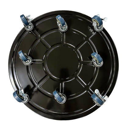 Kaoolaa Plant Caddy with Wheels 20 Inch 1 Pack, Heavy Duty Metal Plant Stand & Dolly with Lockable Casters, Holds 310 lbs for Indoor Outdoor Large Flower Pots, Black
