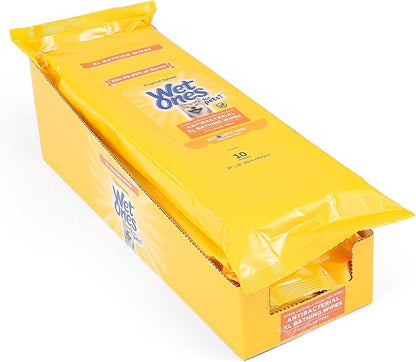 Wet Ones for Pets Multipurpose Dog Wipes with Aloe Vera, Tropical Splash Scent - Extra Large Pet Bathing Wipes with Wet Lock Seal for Paws and All-Over Use, 10 Count