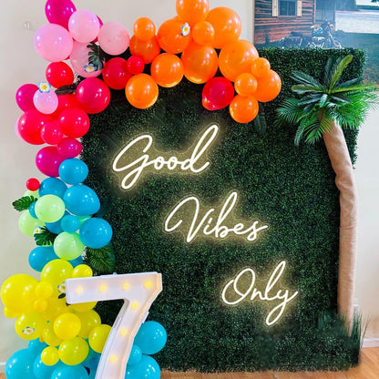 Voncitedn Super Large Good Vibes Only Neon Signs, Dimmable Good Vibes Only Neon Light Signs with ON/OFF Switch, LED Light Up Signs for Home Gym Decor Hair Background Bar Rooms Engagement Birthday Party, Warm White