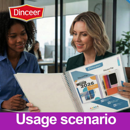 Dinceer 12 Pocket Spiral Project Organizer Folder, Morandi Color Multi Pocket Folder with Inner Zipper Pouch for School, Office, Bills and Documents