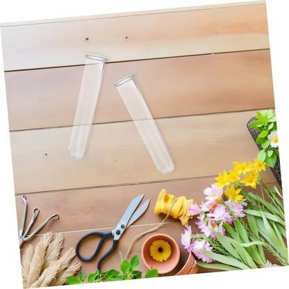 Kisangel 4pcs Glass Hydroponic Test Tube Vases for Indoor Plants Elegant Propagation Station for Home and Office Decor Small Terrarium Flower Holders for Fresh Greenery Display