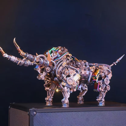 ZUNPINSPACE 3D Metal Puzzle for Adults Bison Model Kits 3D Metal Puzzles Mechanical Bulls Building Blocks Difficult DIY Assembly - High-end Gifts for Men