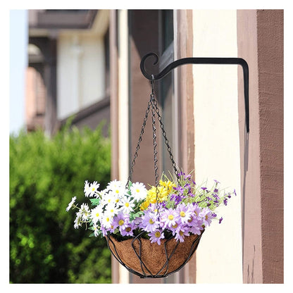 AMPEVEATTK 2 Pieces of Hook Wall Bracket 6 Inches Suitable for Hanging Flower Pots, Lanterns and Bird Feeders Wall Lamps Hooks and Rails