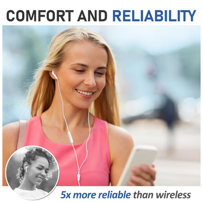 LUDOS FEROX 5 Pack Wired Earbuds in-Ear Headphones, 5 Year Warranty, Earphones with Microphone, Noise Isolation for 3.5mm Jack Ear Buds for iPhone, Samsung, Computer, Laptop, Kids, School Students