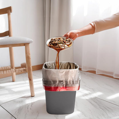 TEIUKAX Trash Can - Small Waste basketbin - 1.8 Gallon- for Office,Home,Bathroom,Kitchen - Grey