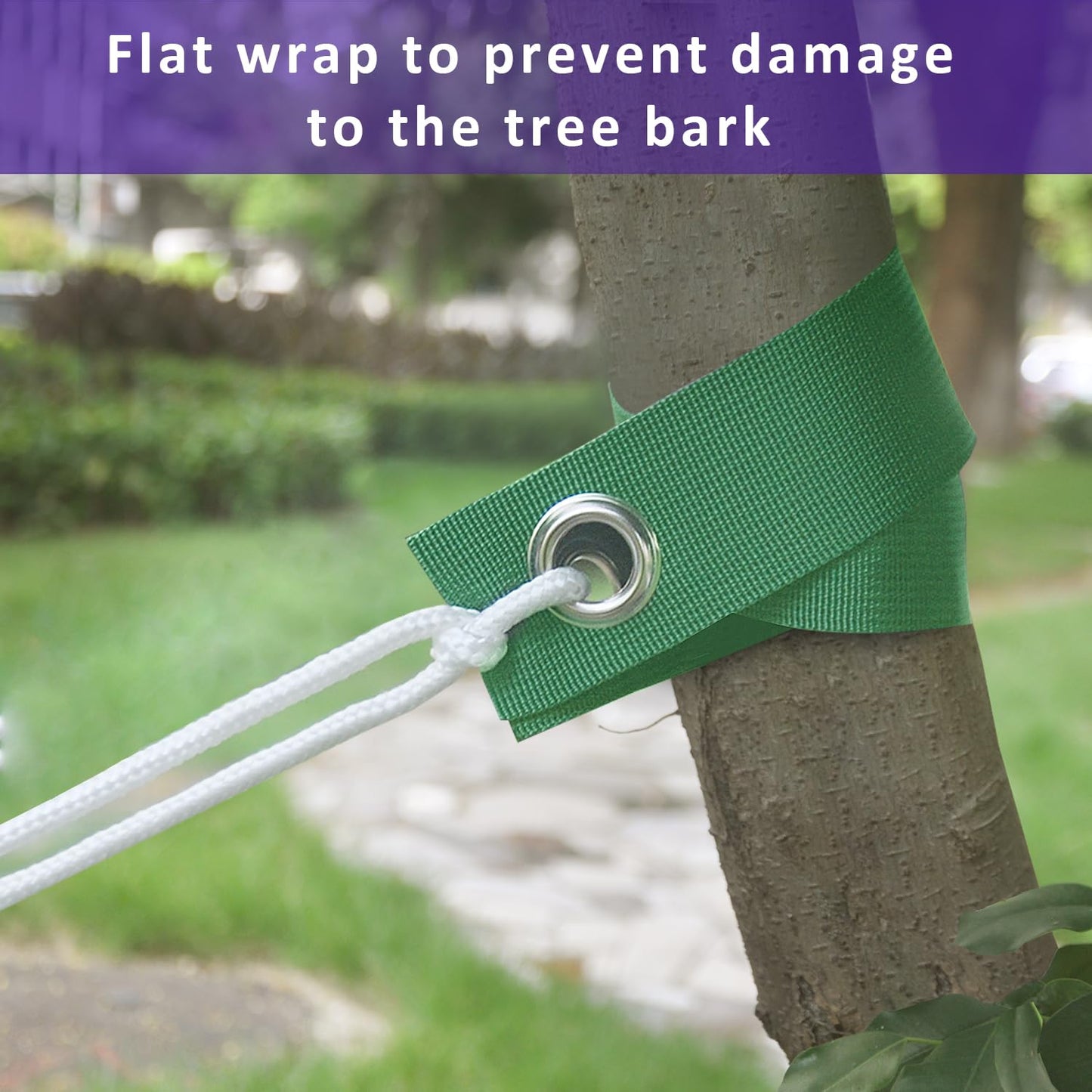 Tree Straps for Staking, 20 PCS Tree Support Straps for Newly Planted Saplings and Hurricane Protection, Tree Straightening Ties Green