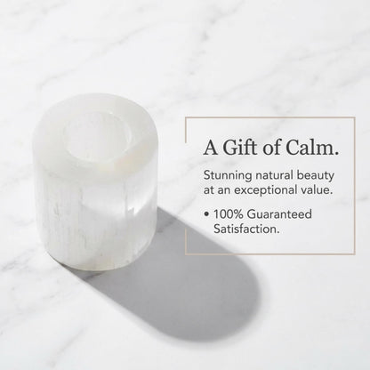 The Chrysalis Stone | Selenite Candle Holder | 1 Pc