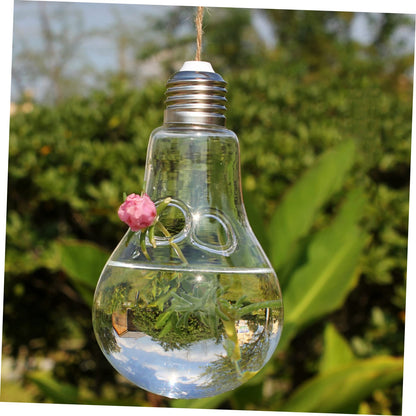 LIOOBO 2pcs Glass Succulent Vase Terrarium Container Home Decor Real Plants Indoor Wall Decor
