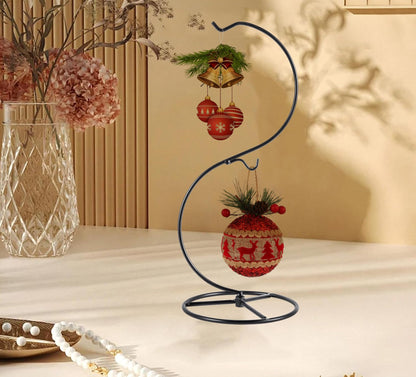 YOLDEGII Ornament Display Stand, Ornament Hanger Holder Glass Ball Air Plant Holder, Hanging Terrarium Stand for Christmas Wedding, Home Office Decor(S-Style)