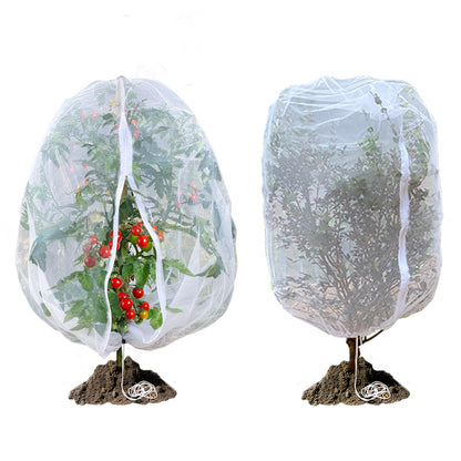 Fruit Tree Netting, RIFNY 3.3 x 2.6 FT Blueberry Bush Netting Cover with Zipper Drawstring, Outdoor Mosquito Net Garden Netting Cover Protector Plant from Birds Cicadas Animals Insect (2 PCS, White)
