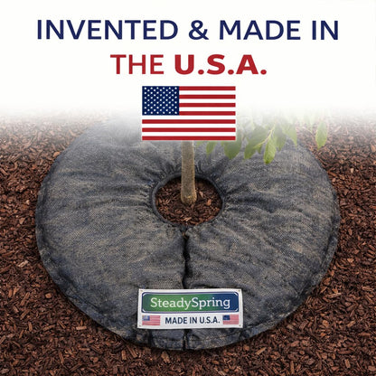 SteadySpring® 24" Smart 30+Day Tree Watering Mat - AUTO Refills with RAIN and Slow Releases As Plant Needs - for Root Balls 11" - 15" Dia Slow Release Technology Prevents Over and Under Watering (2)