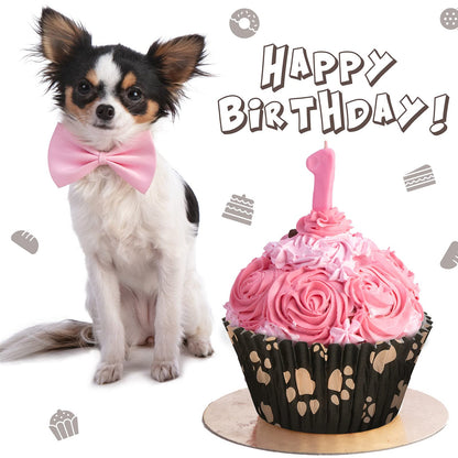 600 Piece Paw Bone Print Cupcake Liners Puppy Dog Theme Cupcake Holders Nonstick Baking Cups Paper Muffin Cakes for Birthday Wedding Animal Favor