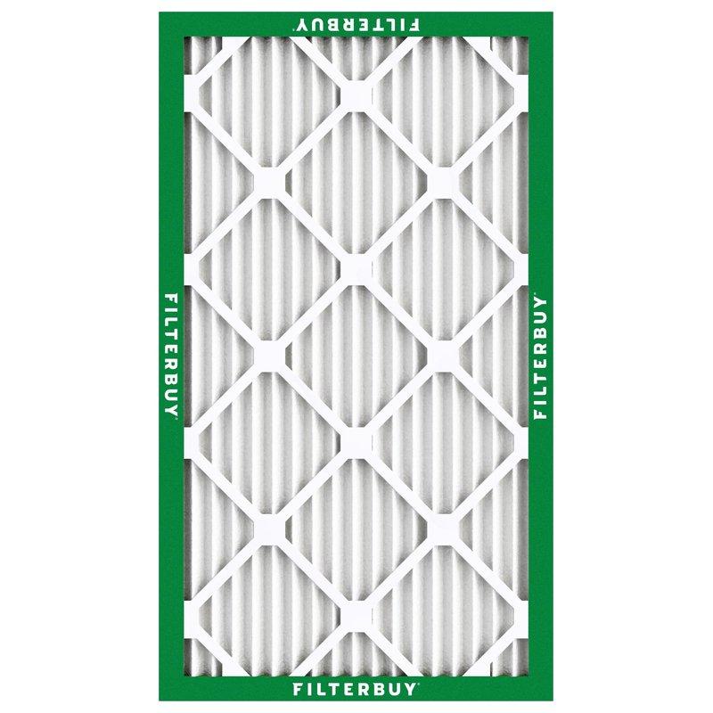 Filterbuy 16x25x1 Air Filter MERV 8 Essential Dust & Allergy Defense (12-Pack), Electrostatic Pleated HVAC AC Furnace Filters Replacement, Made in USA (Actual Size: 15.50 x 24.50 x 0.75)
