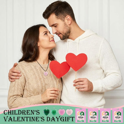 Remerry 24 Sets Valentine's Day Witch Themed Gifts, Galentine's Day Exchange Gift for Best Friends Pink and Green Gemstone Necklace DIY Crafts Kit with Witch Cards Exchange Party Favors for Friends