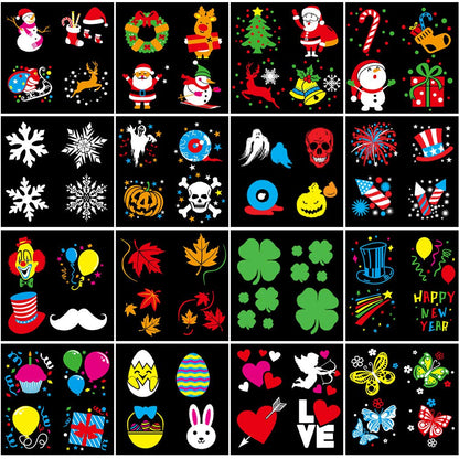 Halloween Christmas Projector Lights, Led Holiday Projector Light with 16pc Slides Patterns IP65 Waterproof Outdoor Indoor for Xmas Birthday Party