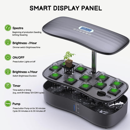 Hydroponics Growing System Kit - 12 Pods Indoor Herb Garden with LED Grow Light, Adjustable Height up to 17", Auto Timer - Perfect Home, Birthday & Mother’s Day Gift for Women