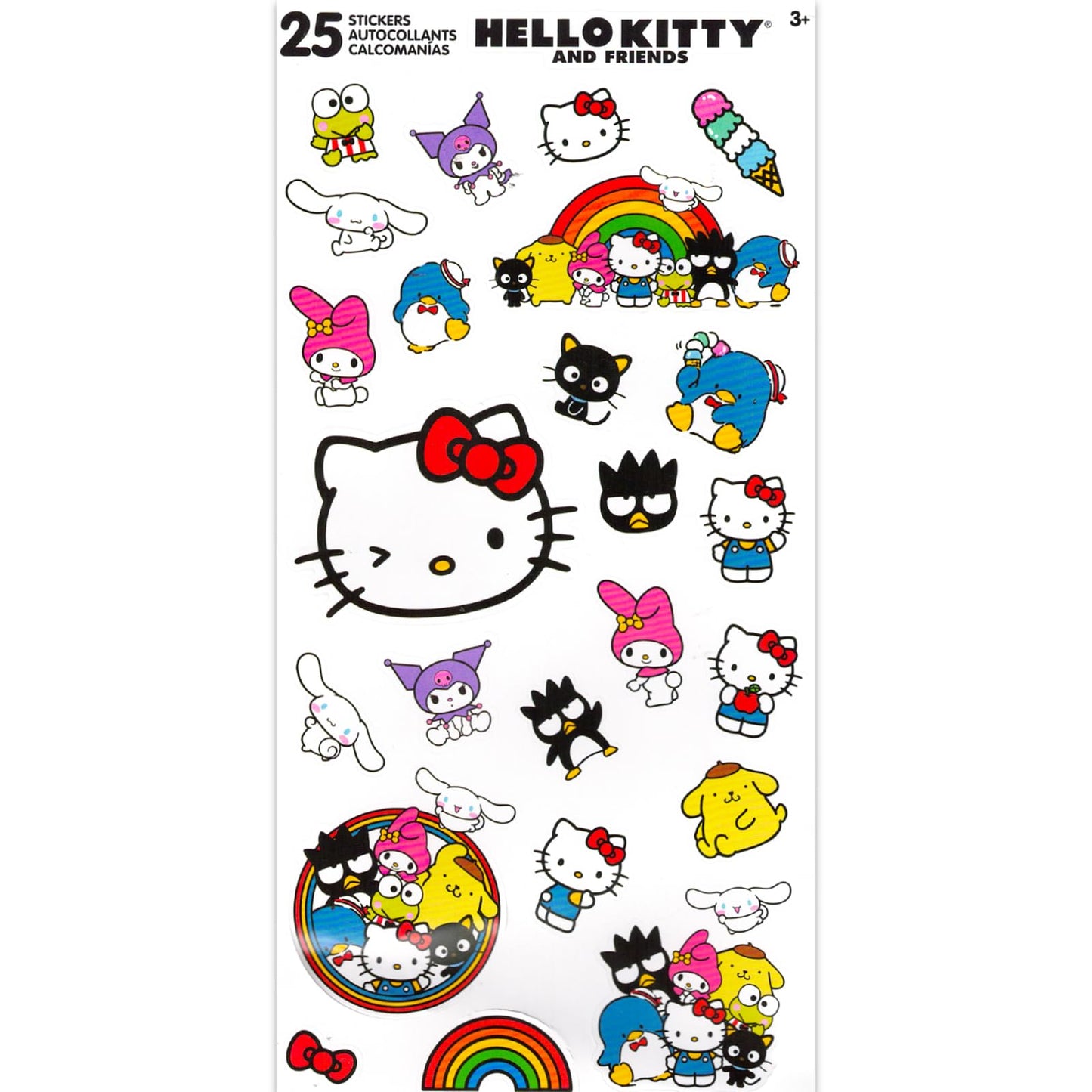 Hello Kitty Party Favor Bags Set - 6 Pack Reusable Hello Kitty Party Goodie Bag Totes Plus Stickers Tattoos More | Sanrio Birthday Party Supplies Bundle