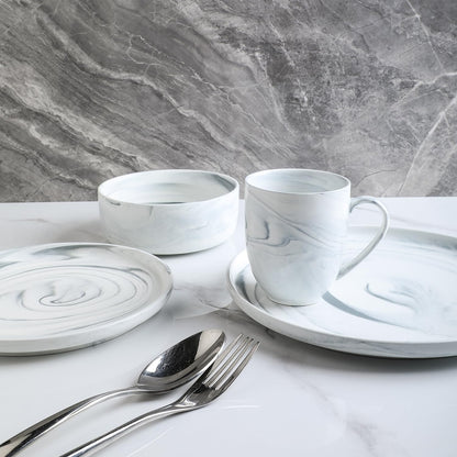 Stone Lain Brighton 16-Piece Dinnerware Set Porcelain, Gray