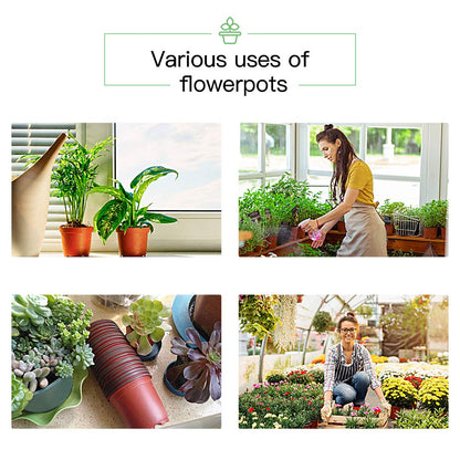 JERIA 100-Pack 6 Inch Plastic Nursery Pots Come with 100 Pcs Labels, Seedling Flower Plant Container and Seed Starting Pots