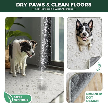 FXW Washable Pee Pads for Dogs, Leak-Proof & Non-Slip, Specifically Designed for FXW Rollick/Homeplus 32/40/45inch 8 Panels Dog Playpen, 34" Octagon, Khaki, 1 Pack