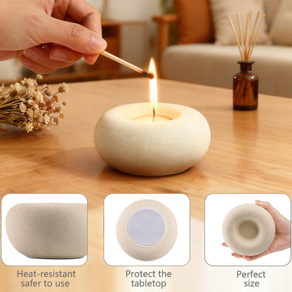 Tea Light Candle Holders Candle Holder Larger Ceramic Boho Votive
