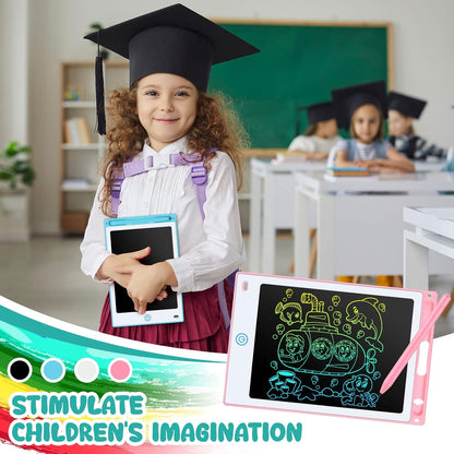 Zhehao 20 Pack LCD Writing Board for Kids, 8.5 Inches Doodle Reusable Screen Drawing Pad Erasable Painting Pads Educational Toy for 3-8 Years(Light Blue, Black, Pink, White)