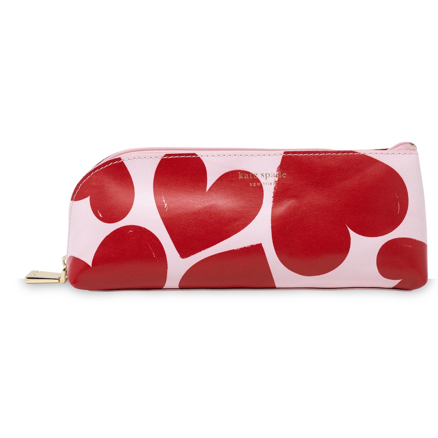 kate spade new york Pen and Pencil Case with Office Supplies, Zip Pouch Includes 2 Pencils, Sharpener, Eraser, and Ruler, Sweet Hearts