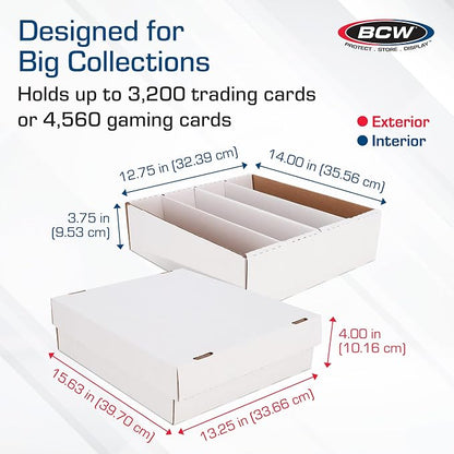 BCW Monster Box - 5ct Trading Card Storage Box | Holds 3200 Cards | Sports & TCG Card Organizer