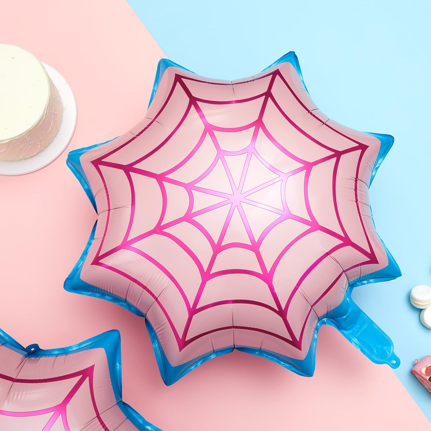 Soulchen 25" Spider Birthday Party Balloon Cartoon Characters Themed Party Decor Foil Large Spider Webs Balloons for Cartoon Carnival Theme Birthday Decorations(12 Pack,Pink)