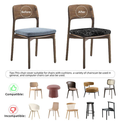 Mouxue Seat Covers for Dining Room Chairs Set of Set of 4, Halloween Spider Web Stretch Chair Seat Covers Cushion Slipcovers for Kitchen Office