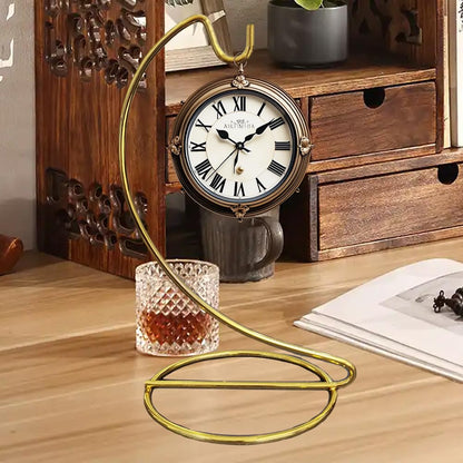 MADOCEGO Ornament Display Stand Hanger,Gold Ornament Party Decoration Holder Air Plant Flower Pot Hanging Terrarium Home Office Decoration