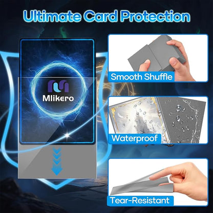 500 Count Card Sleeves, Matte Magic Card Sleeves, Smooth Shuffle & Tear Resistant, Fit for MTG, TCG, CCG (Silver)