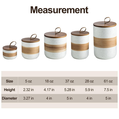 Miamolo Spice Jars with Lid, Coffee Container Kitchen Food Storage Jars for Spice Sugar Tea Bag, Stackable Decorative Jars for Countertop, White & 37 fl.oz