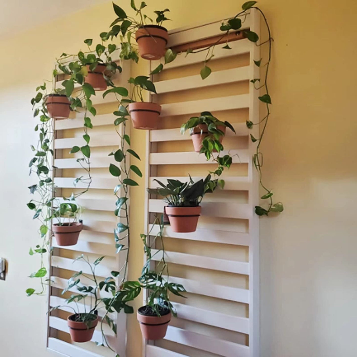 Greemov 6 Pack 6 Inch Wall Flower Pot Holder Ring Plant Hanger, Metal Planter Hooks Wall Mounted Bracket Heavy Duty for Outdoor Indoor