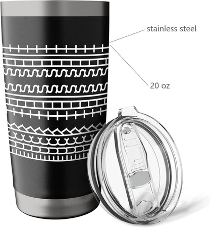 ishenkea 20 Oz Stainless Steel Hidden Message Tumblers，Personalized Tumbler Gifts For Coworker (Black)